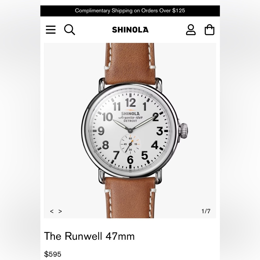 Brand new Shinola men’s watch